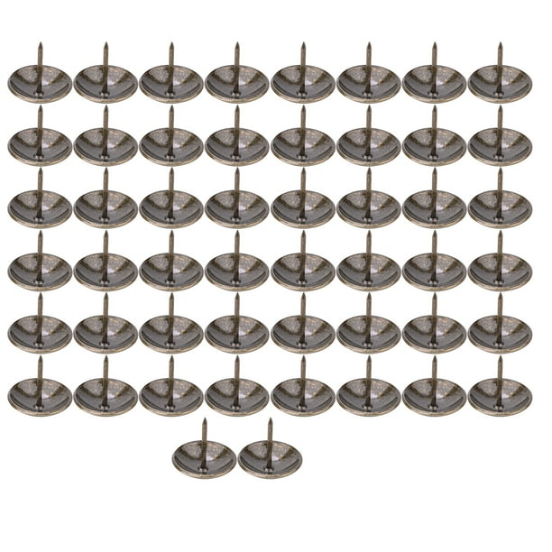 M Buder 50 Piezas Clavos de Tapicería Tachuelas Decorativas Estilo Vintage, 23x23mm (0.90x0.90 pulgadas) Bronce