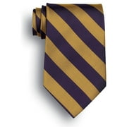 Wolfmark School Stripe Tie, Purple and Gold