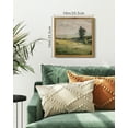 thumbnail image 5 of Drsoum Vintage Wall Art The Vast Grassland Wilderness Landscape Painting Retro Meadow Scenery Farmhouse Kitchen Living Room Decor 10x10in Natural Framed, 5 of 6