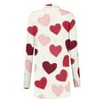 thumbnail image 4 of Uaswgudfs Women's Casual Long Sleeve Open Front Cardigan - Valentine's Day Heart Print Coat for Women Spring Autumn White M, 4 of 4