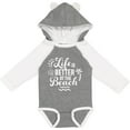 thumbnail image 3 of Inktastic Life is Better at The Beach with Sunshine Seashell and Palm Trees Boys or Girls Long Sleeve Baby Bodysuit, 3 of 5