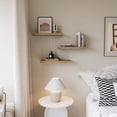 thumbnail image 5 of Floating Shelves for Wall Set of 3, 16" Rustic Wood Wall Shelves for Home Decor, Frame Display Wall Mounted Floating Shelf for Living Room, Bedroom, Bathroom, Kitchen, 5 of 12