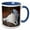 Blue/White, variant on 3drose, White Arctic Wolf, Howling 1, 11oz Mug