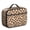 Brown and Beige, variant on Black and Pink Leopard Print Insulated Lunch Bag Teens,Bento School Lunch Bag for Teens for Work,Picnic or Travel 10.6x7.7x4.3 Inches,12 Can Capacity