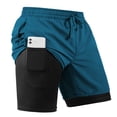 thumbnail image 5 of REDESS Men's Shorts Athletic with Liner,Shorts for Running Workout Basketball Gym,7"Inseam,Black, 5 of 8