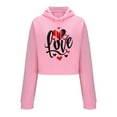 thumbnail image 3 of ABATAB Valentine's Day Womans Cropped Hoodie Love Heart Graphic Long Sleeve Pullover Tops Casual Workout Loose Sweatshirts, 3 of 6