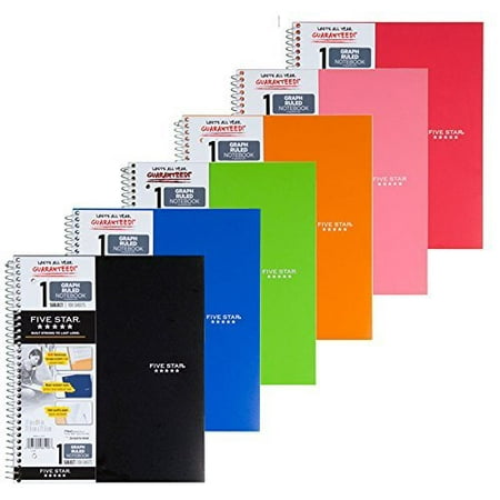 five star spiral notebook graph ruled 1 subject 8 5 x five star graph paper