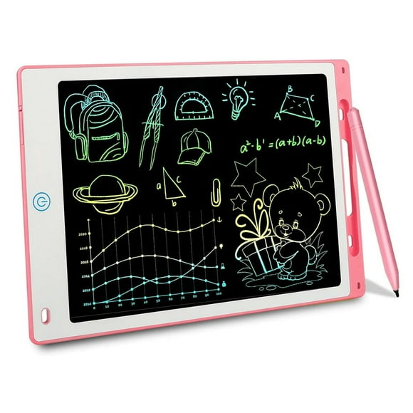 EIGTHTAIL 12 in LCD Writing Tablet Colorful Screen Pressure-Sensitive Pink