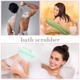 thumbnail image 4 of Nylon Body Scrubber Towel for Shower, Exfoliating Washcloth with Stretchable Pull Strap for Back Washing, Soft Scrub Cloth for Deep Cleaning Skin, 4 of 9