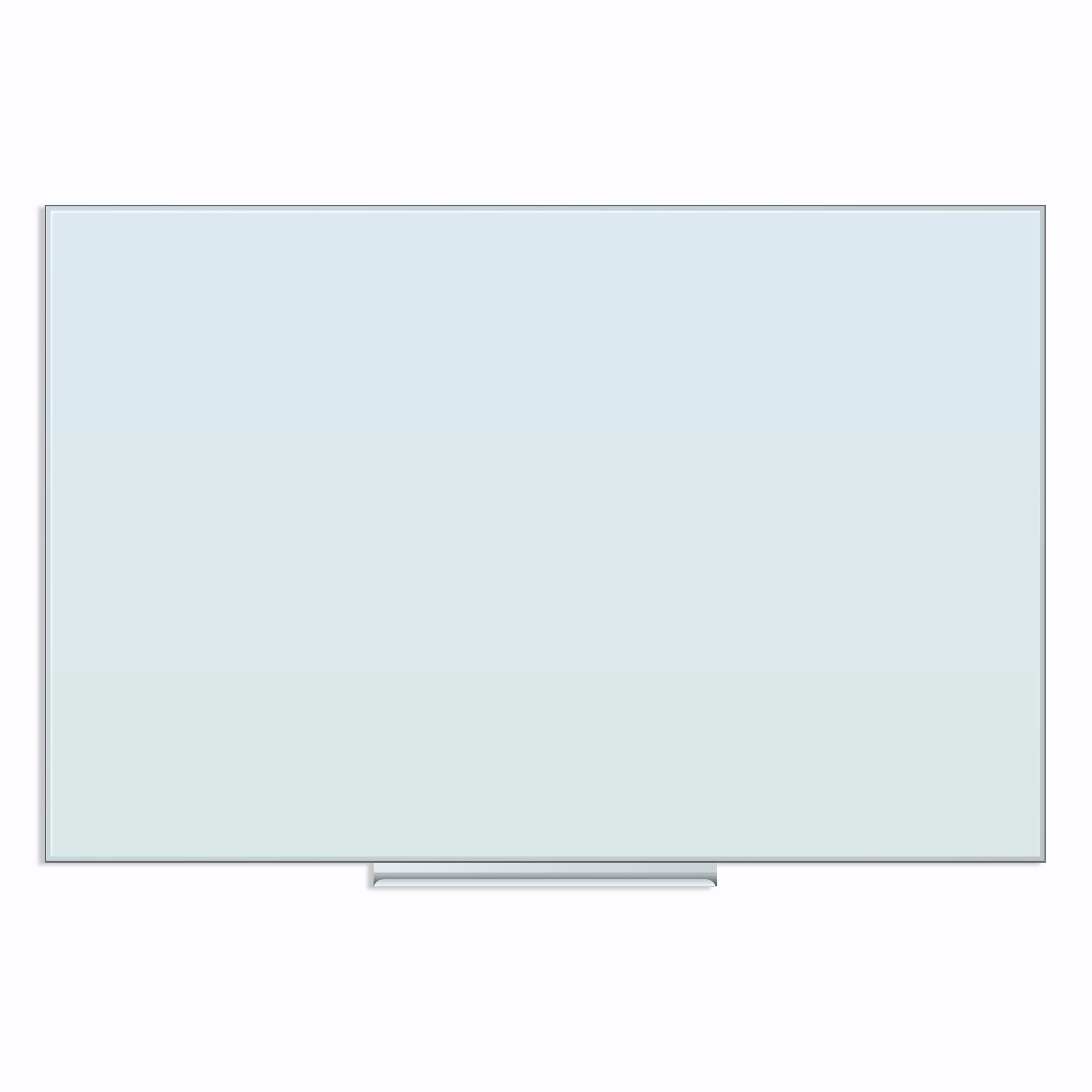 U Brands Floating Glass Dry Erase Board, 36" x 24", Whiteboard, White