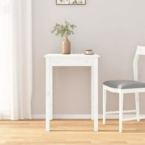 vidaXL Dining Table White Solid pine wood 21.7 in x 21.7 in x 29.5 in
