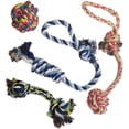 thumbnail image 1 of Juguetes De Cuerda Para Mascotas Otterly Pets Azul Conjunto De 4 Para Perro Pequeño A Mediano, 1 of 9