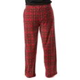 thumbnail image 3 of #followme Microfleece Mens Buffalo Plaid Pajama Pants with Pockets (Red and Black Plaid, XX-Large), 3 of 3