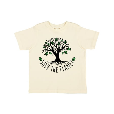 

Inktastic Save the Planet Tree Design with Green Leaves Gift Toddler Boy or Toddler Girl T-Shirt