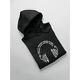 thumbnail image 3 of Smartprints Mens Graphic Hoodie Black - The Headphones Of Music Cotton Blend Classic Fit, 3 of 4