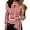 Tops-Red, variant on Women Lapel Collar Tops Women's Striped Long Sleeve Shirt with Waist Tie Turtleneck Elegant Office Commute Dressy Blouses S