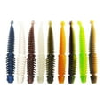 thumbnail image 2 of 100PC Floating Worm Bait Bellows Worms for Bass Fishing Soft Plastic Lures, 2 of 9
