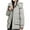 Gray, variant on Fartey Plus Size Womens Hooded Puffer Coat Oversized Quilted Down Jacket Fall Winter Full Zip Warm Coats Loose Fit Solid Color Long Sleeve Thick Outerwear with Pockets