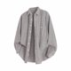 thumbnail image 1 of Blusa y camisa de manga larga con cuello vuelto para hombre, color liso, con botones y cuello vuelto, cárdigan de manga larga, blusa de poliéster para hombre, 1 of 3