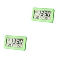 thumbnail image 3 of Bearachild Despertador Temperatura Termómetro digital LCD Higrómetro de viaje Mesita de noche Funciona con pilas Calendario de fecha y hora para Verde 2Conjunto, 3 of 6