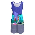 thumbnail image 2 of Retro Open House Party Sleeveless U-Neck Fake Two Piece Dress birthday dress Women's clothing, 2 of 6