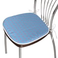thumbnail image 3 of Blue and Pink Dining Chair Pad, Symmetric Simplistic Retro Pattern with Tiny Petals, Water Resistant Pillow with Straps for Kitchen Seats, 8 Pieces Set, Pink Deep Sky Blue, by Ambesonne, 3 of 5