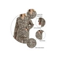 thumbnail image 2 of VICMETAL Women's Pajama Sets 100% Cotton Flannel Ladies PJs Button Front Top Drawstring Bottoms F Leopard L, 2 of 7
