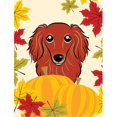 thumbnail image 1 of Longhair Red Dachshund Thanksgiving Flag Garden, 1 of 1
