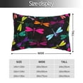 thumbnail image 2 of Fuzoiu Colorful Dragonflies Print Pillow Case with Hidden Zipper,Pillow Covers,Soft and Comfortable Pillowcase-14"x20", 2 of 6