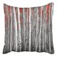 thumbnail image 1 of Funda de Almohada ABPHQTO Hojas Rojas en Un Paisaje de Bosque Blanco y Negro 40x40 cm, 1 of 1