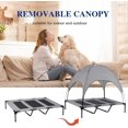 thumbnail image 4 of Cama de Perro Elevado con Canopy extraíble con Bolso de Mano Conveniente Sombra Interior Tela portátil Oxford Cama de Perro al Aire Libre Cama de Gato Tienda de Mascotas de Camping(X-Large), 4 of 7