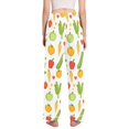 thumbnail image 3 of FORMRS Women's Pajama Pants with Pockets Soft Comfy Loungewear Sleep Bottom, Sizes S-2XL, White Vegetables Pattern, 3 of 8