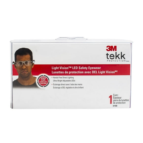 Lunettes de protection à DEL Light VisionMC II Tekk ProtectionMC de 3M(MC)