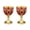 Golden Red, variant on YongCo 2Pcs Vintage Medieval Goblet Drinking Glass Drink Cup Metal Wine Glass Party Supplies for Collection, Decoration