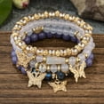 thumbnail image 3 of Bracelet With  Pendant Pendant Bracelets Set 20 Pcs   Stone Stretch Pendant Bracelets Stackable Beaded Bracelet Set For Street Summer Beach, 3 of 8