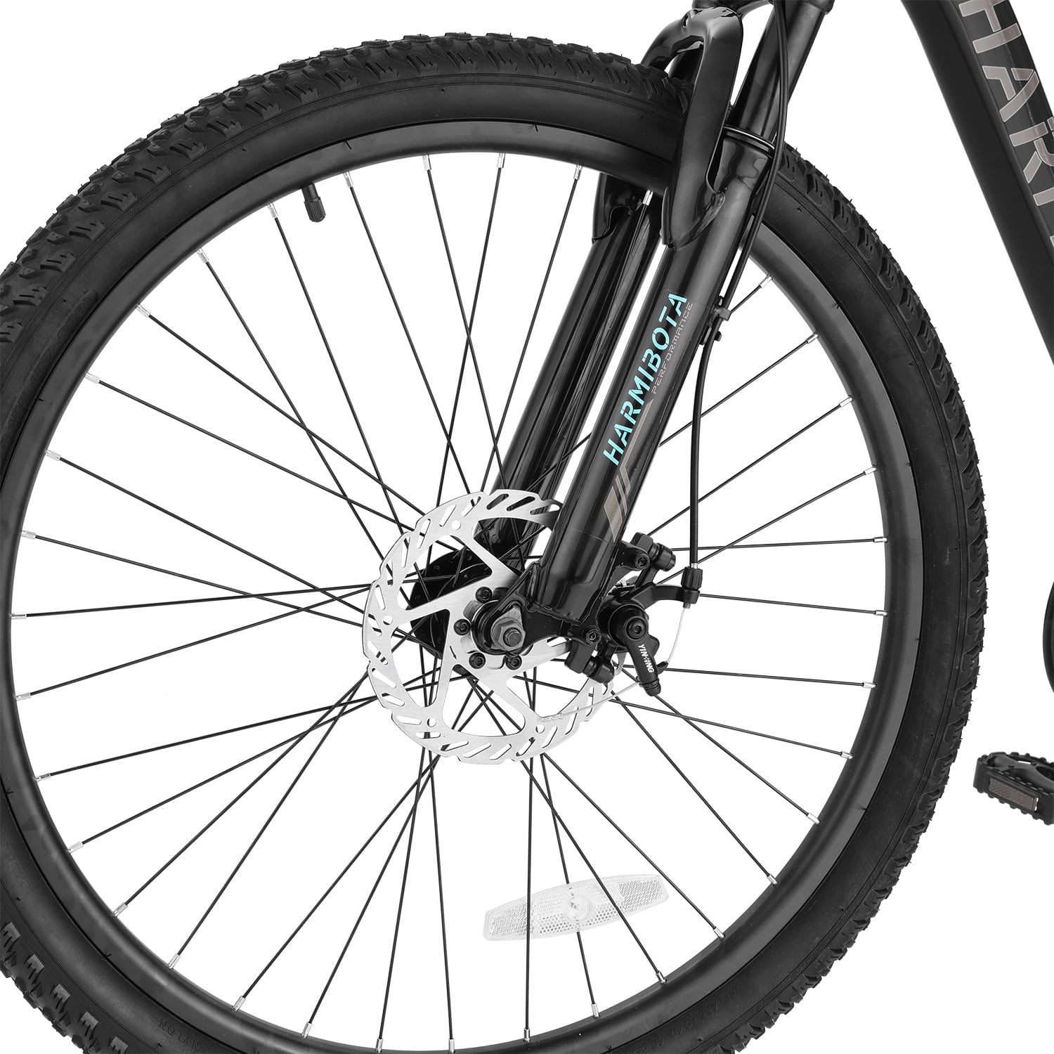 26" Mountain Bike, Aluminum Mountain Bike for Adult with Disc Brakes & Suspension, Black