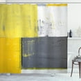 thumbnail image 1 of Ambesonne Abstract Shower Curtain, Pale Yellow Squares, 69"Wx75"L, Grey Yellow, 1 of 3
