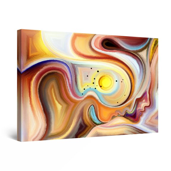 Startonight Canvas Wall Art Abstract - Abstract FACES Madonna Painting - Large Artwork Print for Living Room 32" x 48"