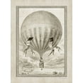 thumbnail image 2 of James, Christopher 12x14 White Modern Wood Framed Museum Art Print Titled - Balloon Over The Countryside, 2 of 4