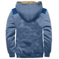 thumbnail image 3 of LISTHA Mens Winter Heavyweight Fleece Sherpa Lined Warm Sweatshirt Big And Tall Zip Up Hoodie Jackets Blue 6XL, 3 of 3