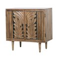 thumbnail image 4 of Leoti Warm Brown and Black Contemporary Wood Two Door Cabinet, 4 of 8