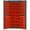 Red, variant on Durham 3702-132-5295 14 Gauge Flush Door Style Lockable Cabinet with 132 Blue Hook on Bins, Gray - 36 in.