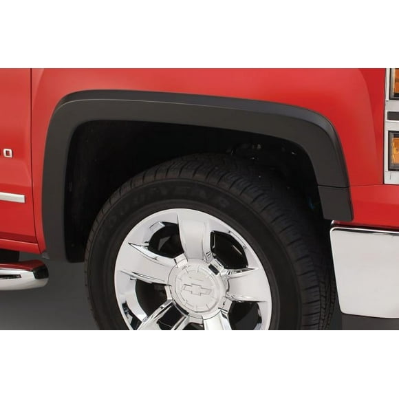 Bushwacker Fender Flare 40079-02 OE Style; 3/4 Inch Tire Coverage; Matte Black; Dura-Flex 2000 ABS Smooth Plastic; 4-3/4 Inch Flare Height; Set Of 2