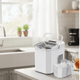 thumbnail image 6 of Philergo Ice Maker Countertop, 26lbs Per day, 9 Bullet Ice Cubes Ready in 6 Mins, Auto-Cleaning with Basket and Scoop, Quiet Compact Ice Maker for Home/Kitchen/RV/Camping/Party/Travel,White, 6 of 7