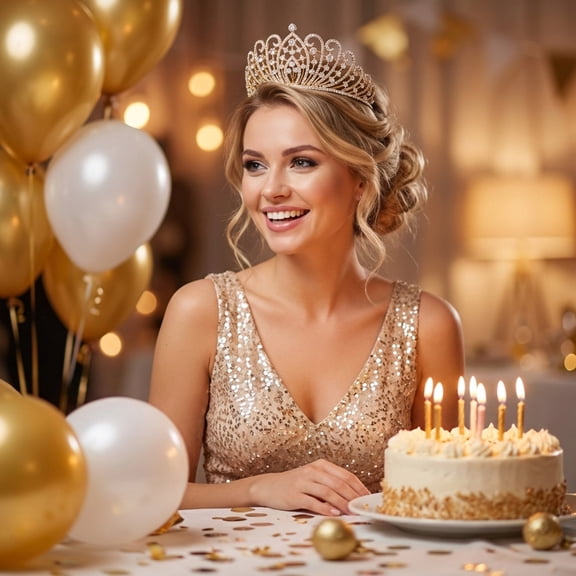 MIALLO Vintage Gold Filigree Bridal Tiara - Sparkling Clear Rhinestone Royal Crown for Wedding Prom Pageant and Birthday Party