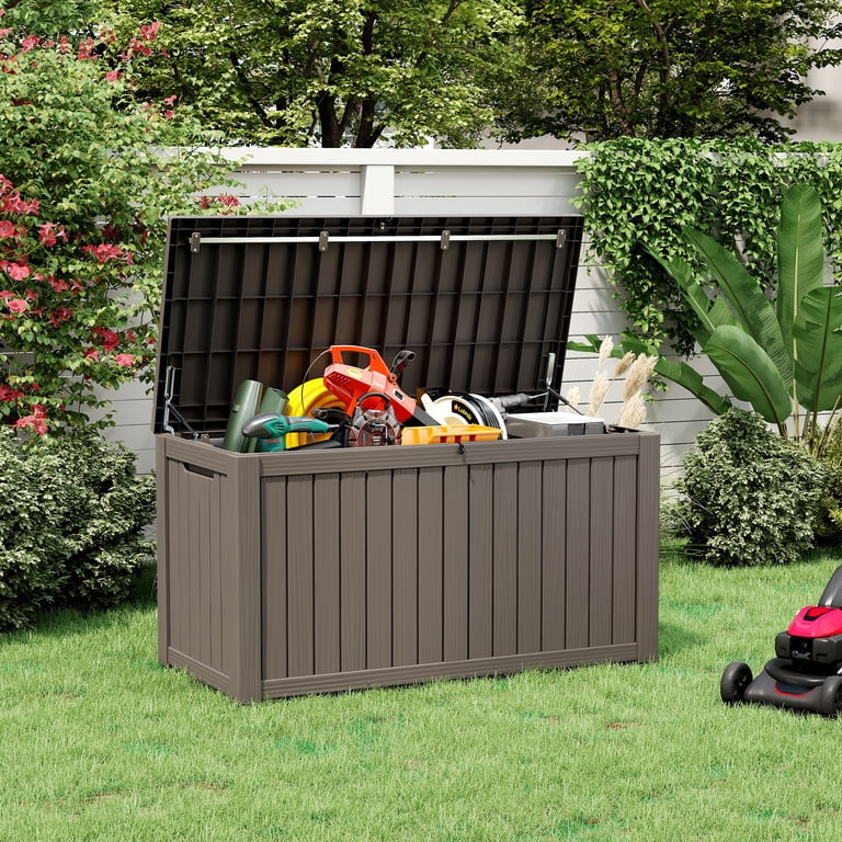 Bifanuo 150 Gal Deck Storage Box - Waterproof Resin