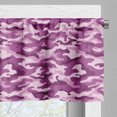 thumbnail image 5 of Ambesonne Fuchsia Valance & Curtain, Exotic Camouflage Pattern, 55"x24", Pale Pink and Fuchsia, 5 of 7