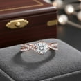 thumbnail image 5 of Mauli Jewels 0.75 Carat Twisted Diamond Engagement Ring for Women, 4-Prong 14K Solid Rose Gold Bridal Wedding Promise Ring, 5 of 6