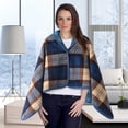 thumbnail image 2 of Wrap Shawl Blanket Wearable Blanket Plaid Fleece Warm Cover Bed Travel Camping Birthday Gift To Family, 2 of 6