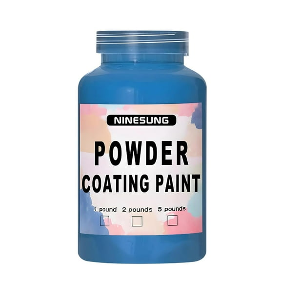 Powder Coating | Perfect for Metal Surfaces | Car Paint | Building Materials | Powder Paint for Steel Structures, Factories, Buildings, Playgrounds, Gardens (Blue 32 oz)